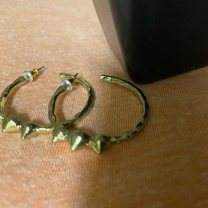 Studded Gold Color Hoops